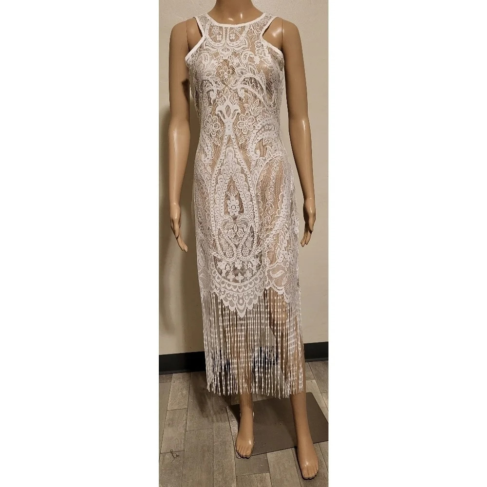 KTOO Fringe Lace "See Through" Dress (Size S)